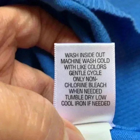 Croft & barrow blue, button-down, midweight,3/4 sleeves, cotton/nylon sw… - Picture 6 of 6